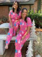 Load image into Gallery viewer, Pink Trees Pajama Set