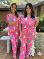 Load image into Gallery viewer, Pink Trees Pajama Set