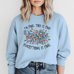 Load image into Gallery viewer, I&#39;m Fine, Everything is Fine Graphic Long Sleeve Tee
