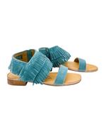 Load image into Gallery viewer, Fringe Star Sandal in Teal
