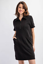 Load image into Gallery viewer, Casual Short Sleeve Dress in Black
