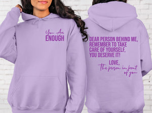 You Are Enough HOODIE 💜