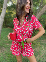 Load image into Gallery viewer, Christmas Candy Pajama Set in Three Colors
