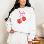 Load image into Gallery viewer, Cherry Bow Graphic Sweatshirt
