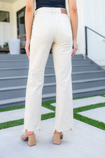 Load image into Gallery viewer, Alice High Rise Over Dyed 90&#39;s Straight Jeans in Light Khaki
