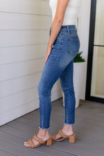 Load image into Gallery viewer, Amy High Rise Control Top Side Slit Skinny Jeans
