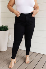 Load image into Gallery viewer, Audrey High Rise Control Top Classic Skinny Jeans in Black
