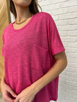 Load image into Gallery viewer, Basically Flowing Dolman Sleeve Top in Hot Pink
