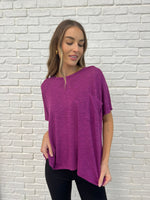 Load image into Gallery viewer, Basically Flowing Dolman Sleeve Top in Lt Plum
