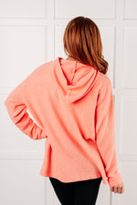 Load image into Gallery viewer, Basically My Favorite Hooded Pullover in Coral
