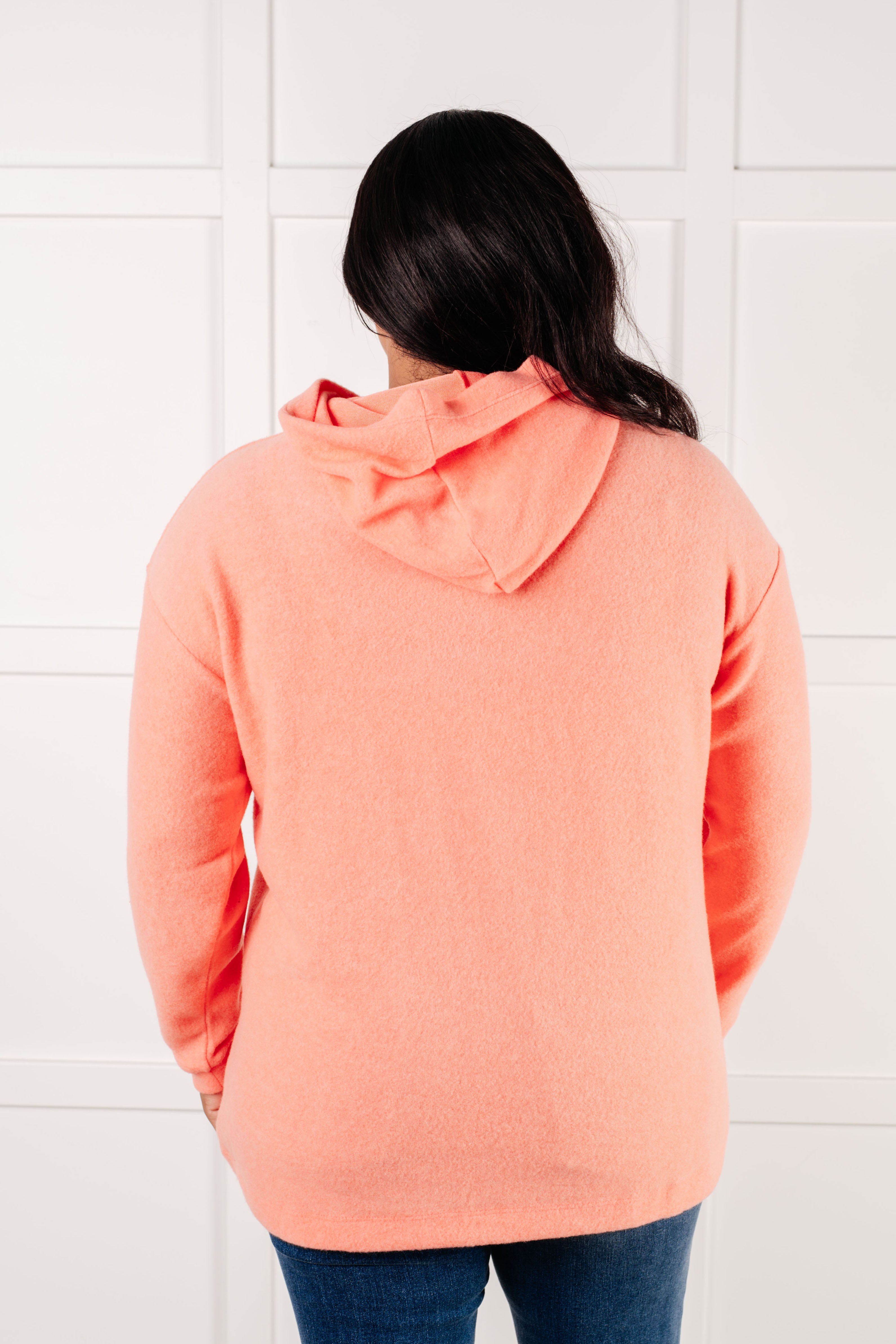 Basically My Favorite Hooded Pullover in Coral