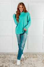 Load image into Gallery viewer, Basically My Favorite Hooded Pullover in Turquoise
