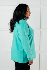 Load image into Gallery viewer, Basically My Favorite Hooded Pullover in Turquoise
