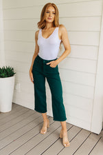 Load image into Gallery viewer, Briar High Rise Control Top Wide Leg Crop Jeans in Teal
