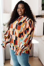 Load image into Gallery viewer, Call It What It Is Mod Print Blouse
