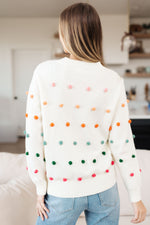 Load image into Gallery viewer, Candy Buttons Pom Detail Sweater
