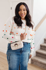 Load image into Gallery viewer, Candy Buttons Pom Detail Sweater
