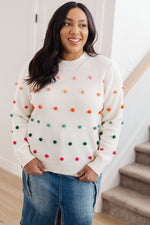 Load image into Gallery viewer, Candy Buttons Pom Detail Sweater
