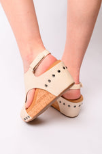 Load image into Gallery viewer, Carley Wedge Sandals in Cream
