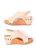 Load image into Gallery viewer, Carley Wedge Sandals in Cream
