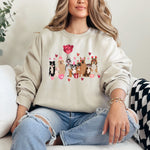 Load image into Gallery viewer, Valentine Dogs Graphic Sweatshirt
