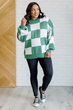 Load image into Gallery viewer, Check Yourself Checkered Sweater in Green
