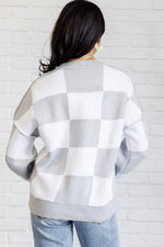 Load image into Gallery viewer, Check Yourself Checkered Sweater in Grey
