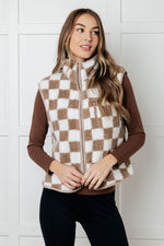 Load image into Gallery viewer, Check it Out Checkered Fleece Vest
