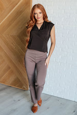 Load image into Gallery viewer, Classic Surplice Front Top in Chocolate
