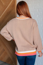 Load image into Gallery viewer, Conversational Moment Striped Trim Sweater
