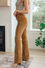 Load image into Gallery viewer, Cordelia Bootcut Corduroy Pants in Camel
