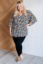 Load image into Gallery viewer, Dreamer Top in Teal and Pink Floral
