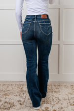 Load image into Gallery viewer, Edna High Rise Control Top Shield Pocket Flare Jeans
