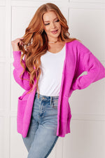 Load image into Gallery viewer, Everything Layer Waffle Knit Open Front Cardigan in Bright Mauve
