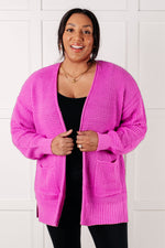 Load image into Gallery viewer, Everything Layer Waffle Knit Open Front Cardigan in Bright Mauve
