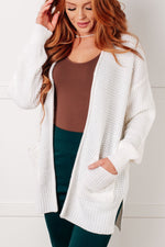 Load image into Gallery viewer, Everything Layer Waffle Knit Open Front Cardigan in Ivory
