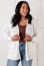 Load image into Gallery viewer, Everything Layer Waffle Knit Open Front Cardigan in Ivory
