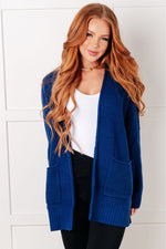 Load image into Gallery viewer, Everything Layer Waffle Knit Open Front Cardigan in Light Navy
