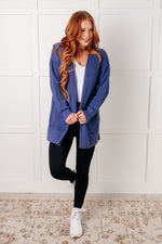 Load image into Gallery viewer, Everything Layer Waffle Knit Open Front Cardigan in Marlin
