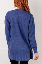 Load image into Gallery viewer, Everything Layer Waffle Knit Open Front Cardigan in Marlin
