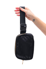 Load image into Gallery viewer, Everywhere I Go Crossbody Belt Bag in Black
