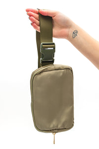 Everywhere I Go Crossbody Belt Bag in Olive