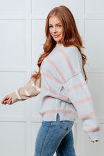 Load image into Gallery viewer, Exceptional Thought Striped Patchwork Sweater
