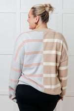 Load image into Gallery viewer, Exceptional Thought Striped Patchwork Sweater
