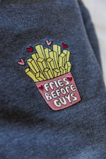 Load image into Gallery viewer, Fries Before Guys Embroidered Sweatshirt
