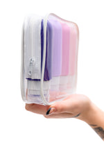 Load image into Gallery viewer, From Here to There Toiletry Travel Bottles in Lavender
