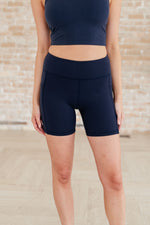 Load image into Gallery viewer, Getting Active Biker Shorts in Navy
