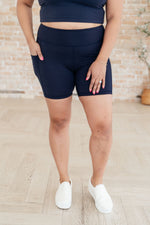 Load image into Gallery viewer, Getting Active Biker Shorts in Navy
