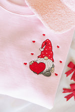 Load image into Gallery viewer, Valentine Gnome Embroidered Sweatshirt
