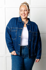 Load image into Gallery viewer, Have We Met Oversized Denim Jacket
